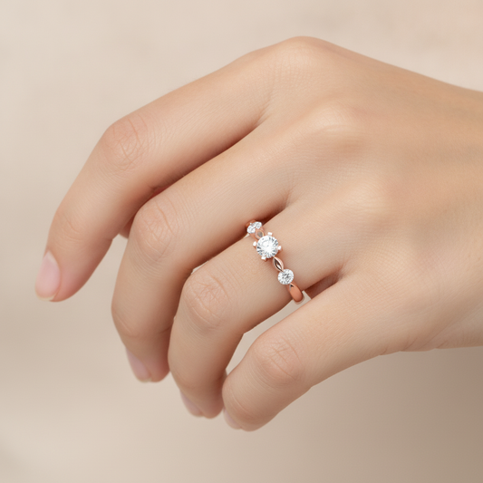 Special Solitaire Ring In 925 Sterling Silver - Fourteen