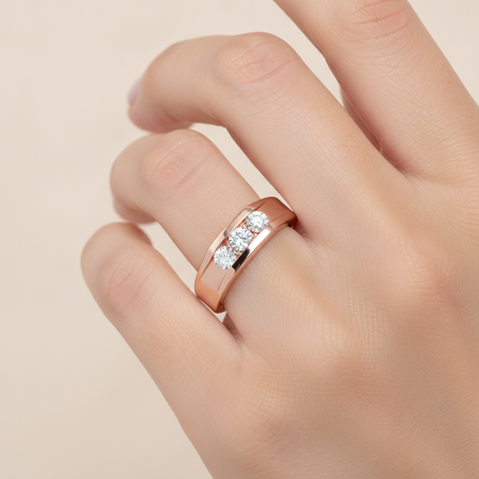 Angelic Men's Broad Band Ring - Fourteen