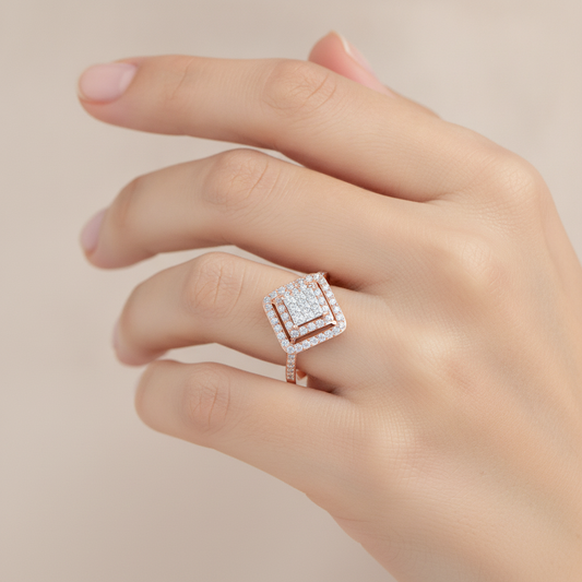 Mandala Cocktail Ring - Fourteen