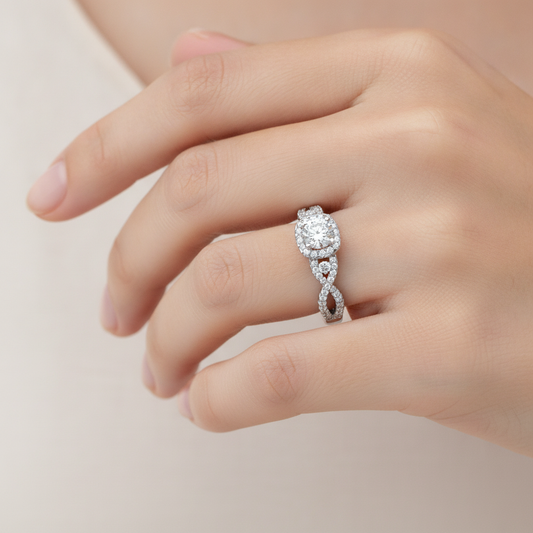 The Exquisite Halo Ring - Fourteen