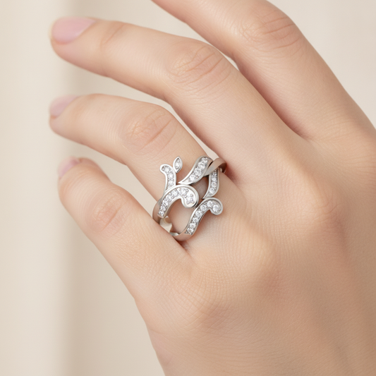 Petals & Ferns Diamond Ring - Fourteen
