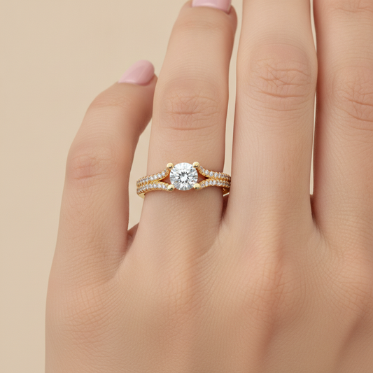 Sangre Solitaire Ring In 925 Sterling Silver - Fifteen