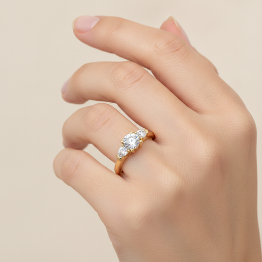 Efflorescence Solitaire Ring - Fourteen