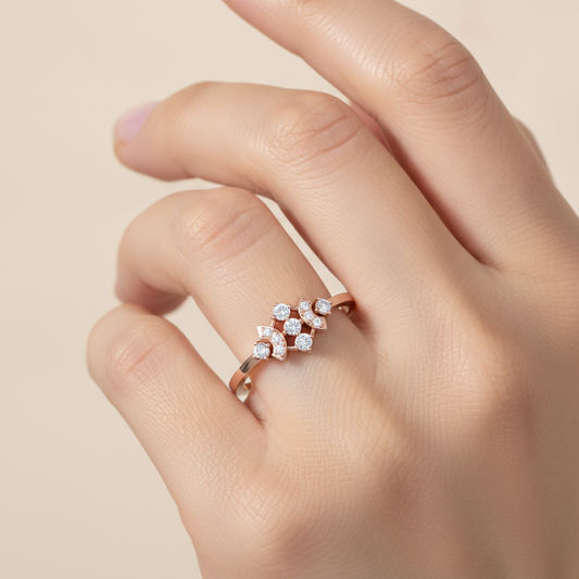 Miracle Curve Ring In 925 Sterling Silver - Fourteen