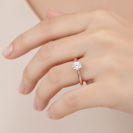 Propinquity Solitaire Ring In 925 Sterling Silver - Fourteen