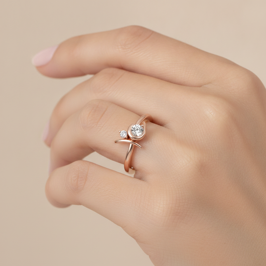 Duo Miracle Ring In 925 Sterling Silver - Fourteen