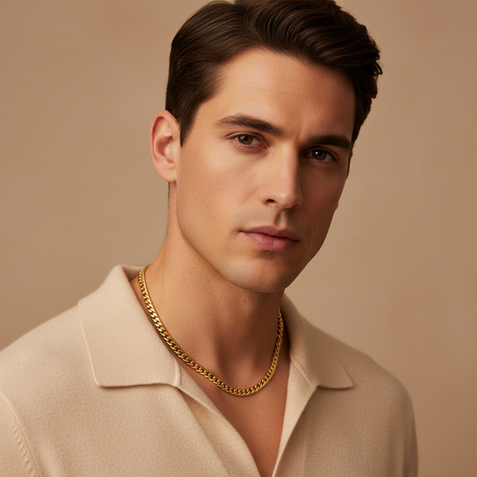 Cuban Link Chain Necklace With Box Clasp 22 Inch Curb Chain Necklace For Men And Women - Two