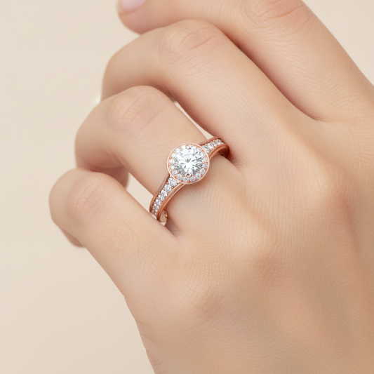 Precious Diamond Ring In 925 Sterling Silver - Fourteen