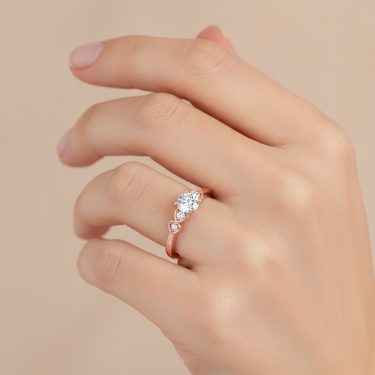 Dignified Solitaire Ring In 925 Sterling Silver - Fourteen