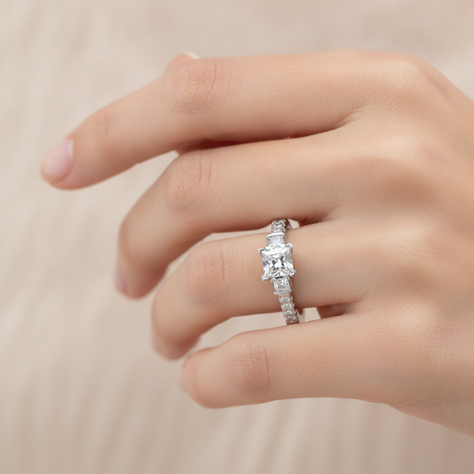 The Cutting Edge Three Stone Ring - Fourteen
