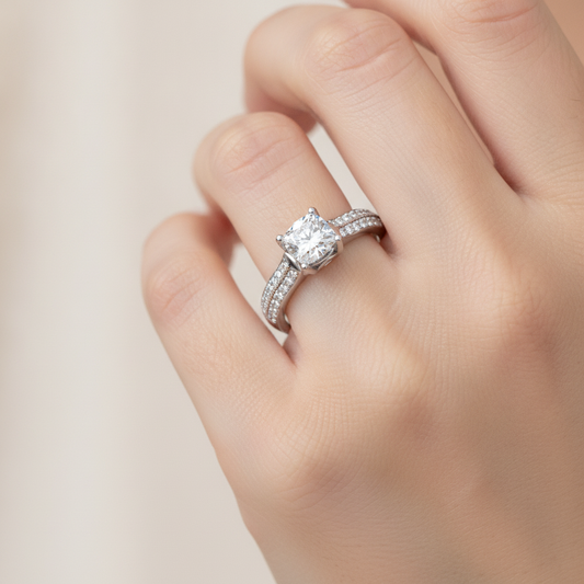 The Stunning Solitaire Ring In 925 Sterling Silver - Fourteen