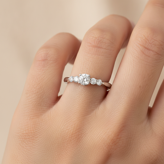 Eminent Solitaire Ring In 925 Sterling Silver - Fourteen