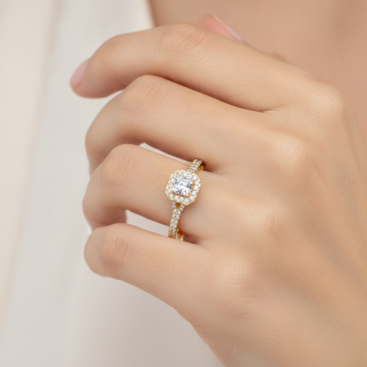 Fancy Solitaire Ring In 925 Sterling Silver - Fourteen