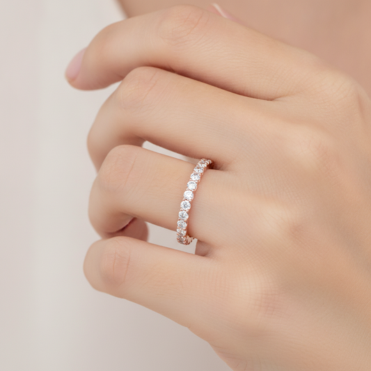 Glorious Eternity Band In 925 Sterling Silver - Fourteen