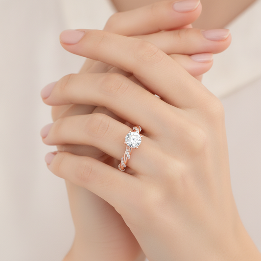 Charmed Diamond Ring In 925 Sterling Silver - Fourteen
