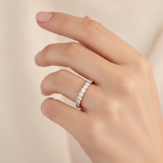 Forever Gems Stackable Ring In 925 Sterling Silver - Fourteen