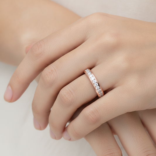 Shipup Half Eternity Band In 925 Sterling Silver - Fourteen
