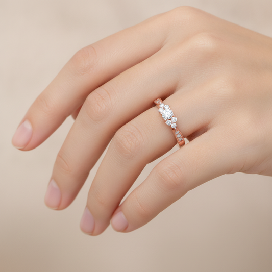 Ineffable Solitaire Ring In 925 Sterling Silver - Fourteen