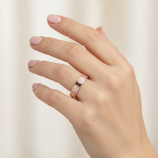 Acapulco Single Stone Ring In 925 Sterling Silver - Fourteen