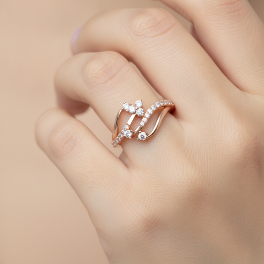 New Horizon Ring In 925 Sterling Silver - Fourteen