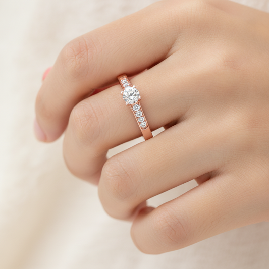 Mind Blowing Solitaire Ring In 925 Sterling Silver - Fourteen