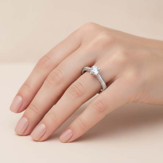 The Exceling Solitaire Ring - Fourteen