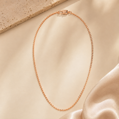 Gold Cable Chain Necklaces in Solid 14K Gold