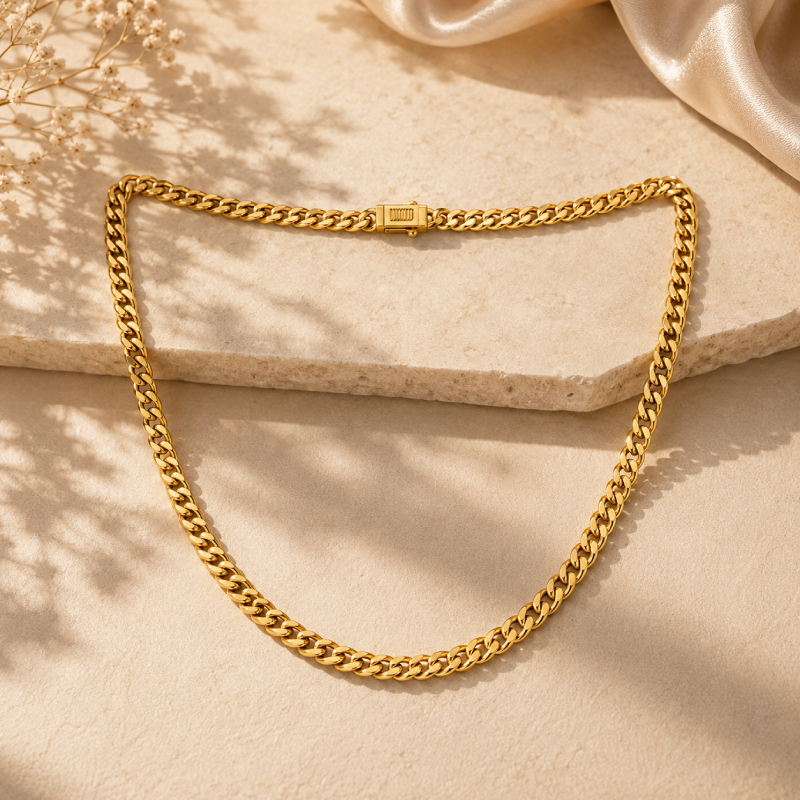 Gold Cuban Link Chain Necklaces