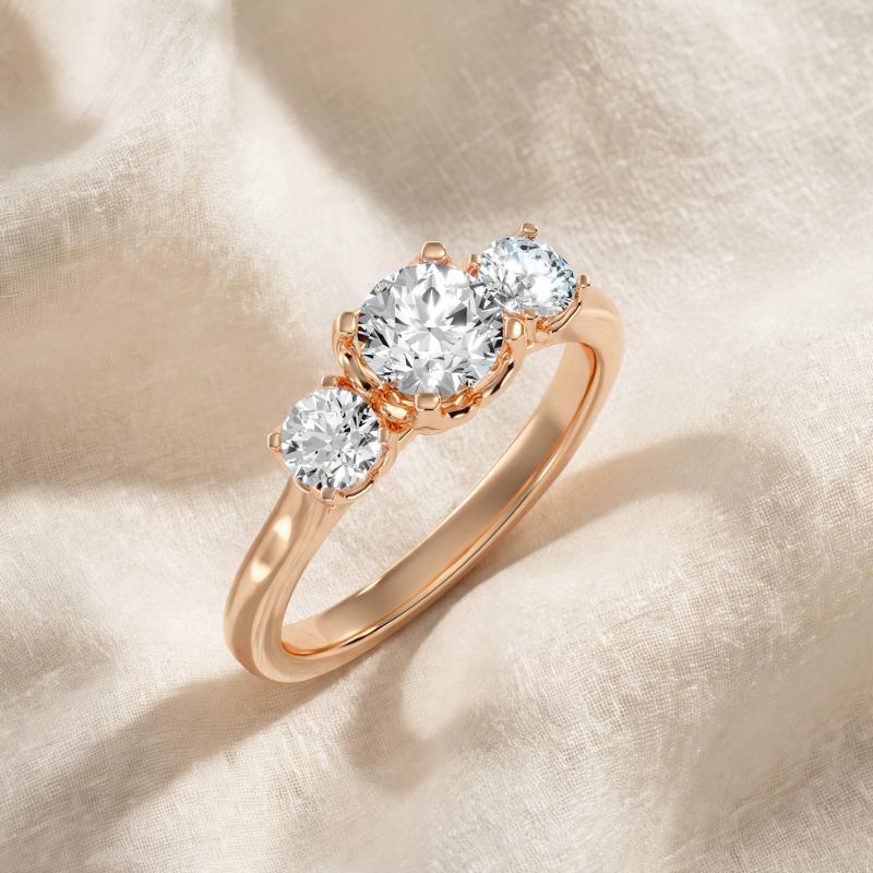 Three Stone Diamond Engagement Rings