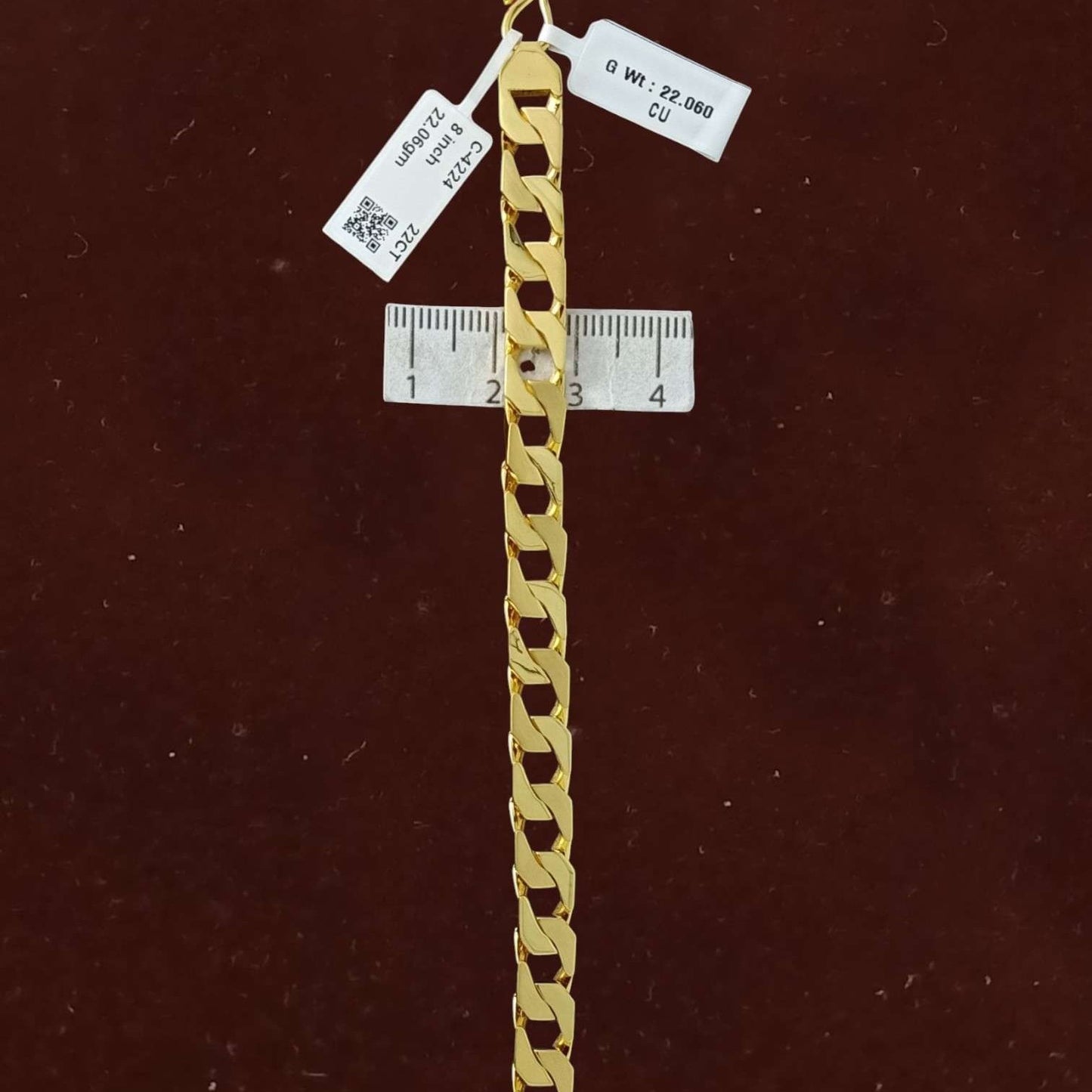 Cuban Link Chain Bracelet 8 Inch 22Grams - Five