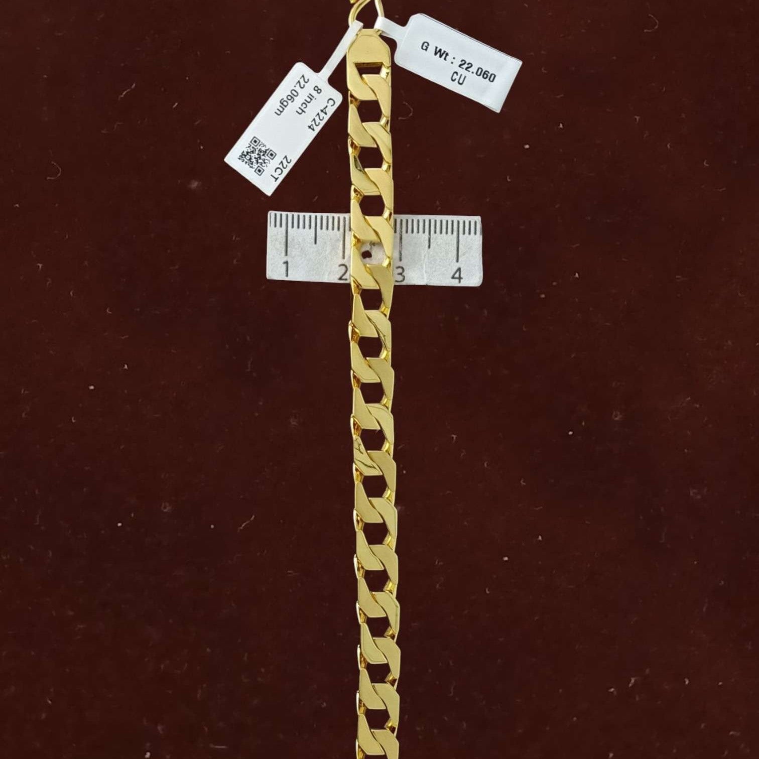 Cuban Link Chain Bracelet 8 Inch 22Grams - Five