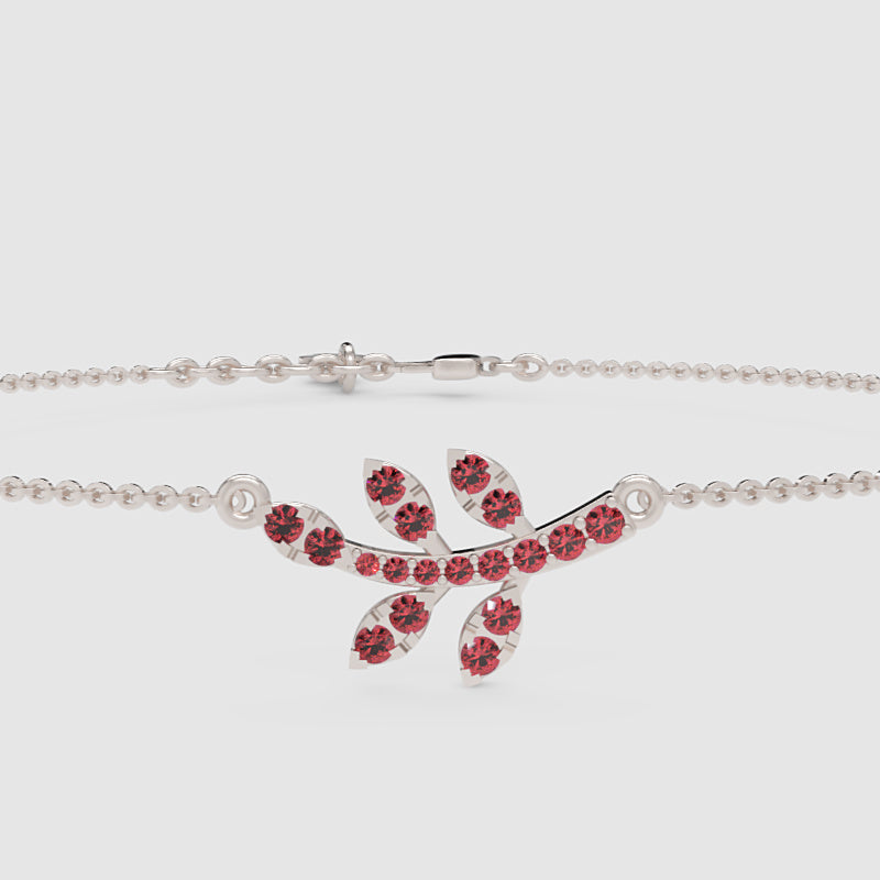 Dragonfly Pendant Necklace With Red Crystal Accents - Six