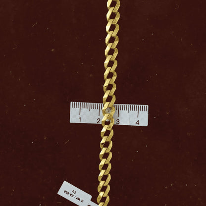 Bold Men’s Gold Chain Bracelet Wide Cuban Curb Style - Three