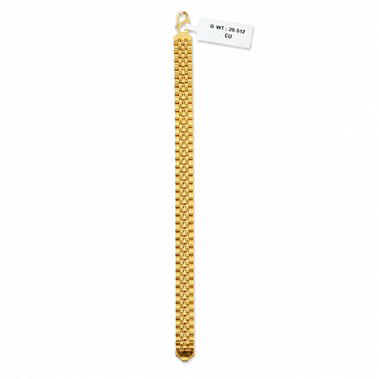 Wide Mesh Link Bracelet With S Hook - One