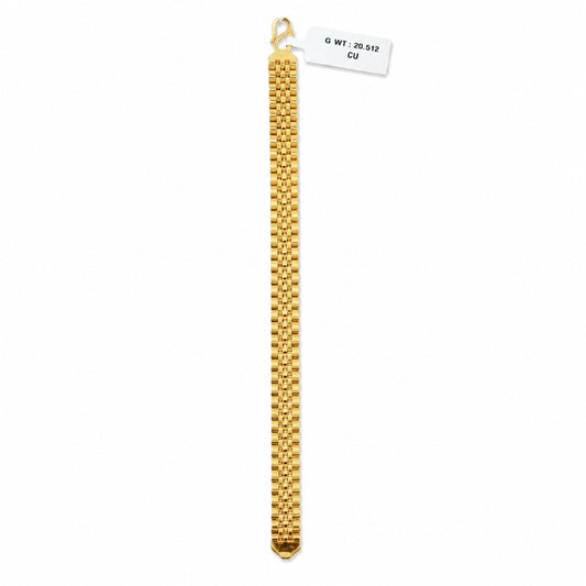Wide Mesh Link Bracelet With S Hook - One