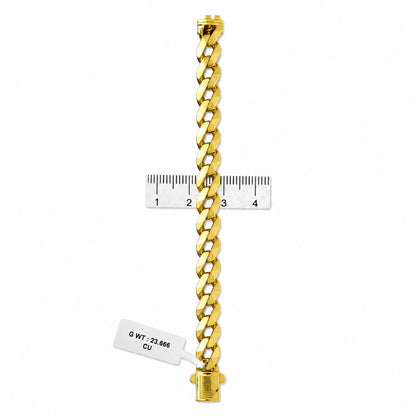 Bold Men’s Gold Chain Bracelet Wide Cuban Curb Style - Four