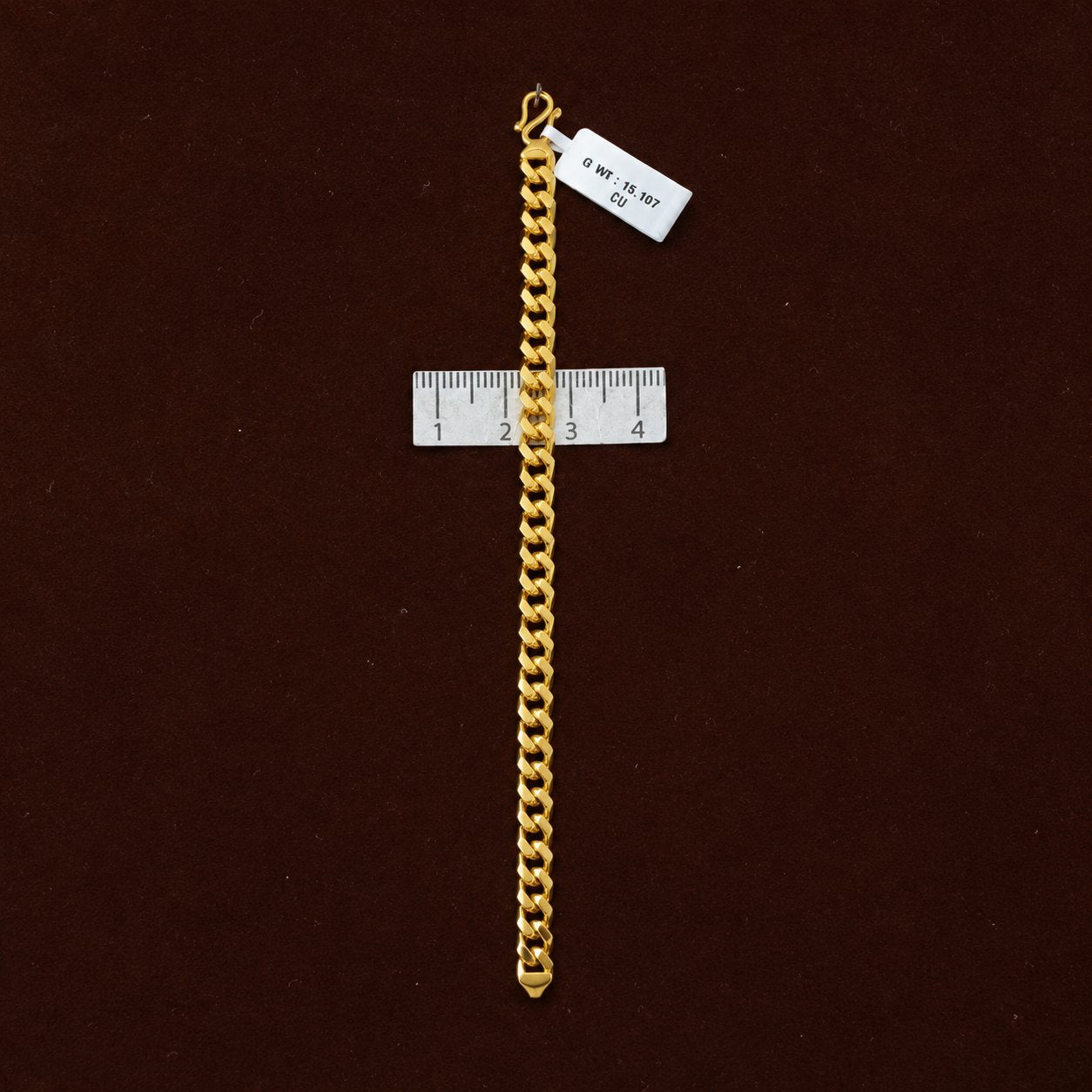 Chunky Cuban Link Chain Bracelet With S Hook - Three