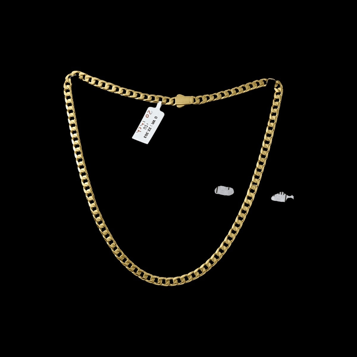 Cuban Link Chain Necklace With Box Clasp  20 Inch Statement Jewelry - Three