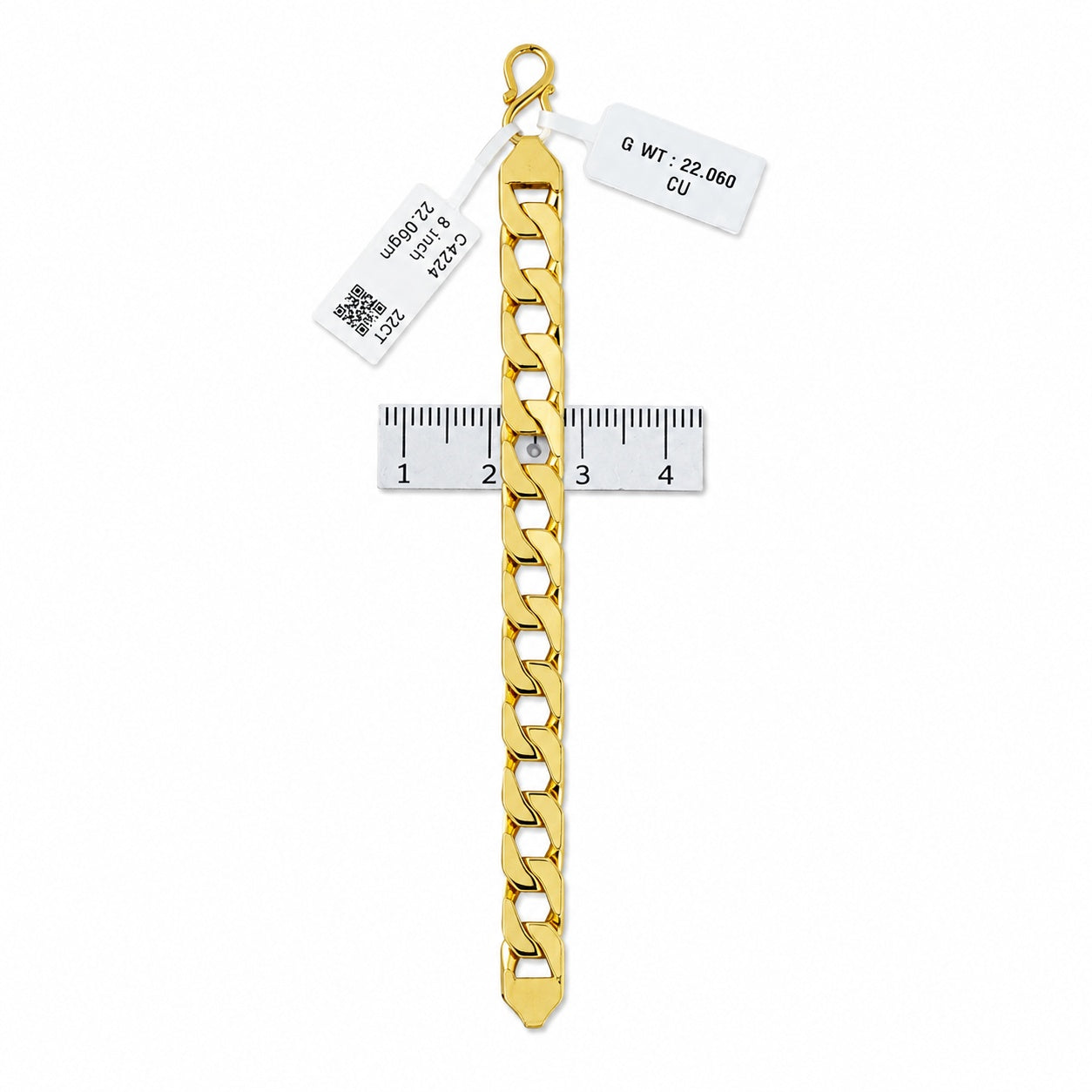 Cuban Link Chain Bracelet 8 Inch 22Grams - One