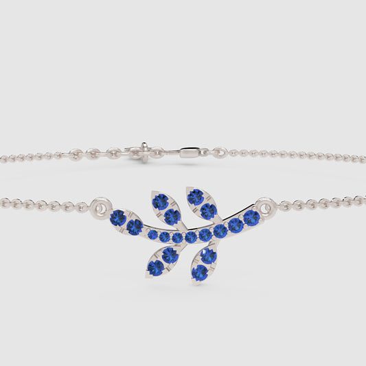 Blue Crystal Dragonfly Pendant Necklace With Chain - One