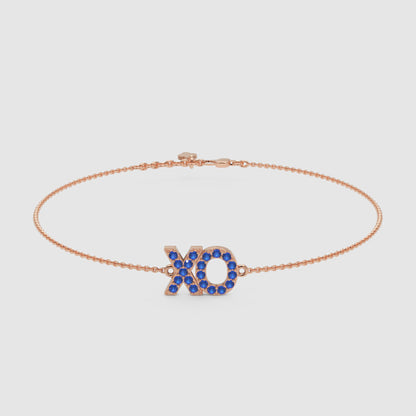Blue Sapphire Xo Hugs And Kisses Bracelet - Seven