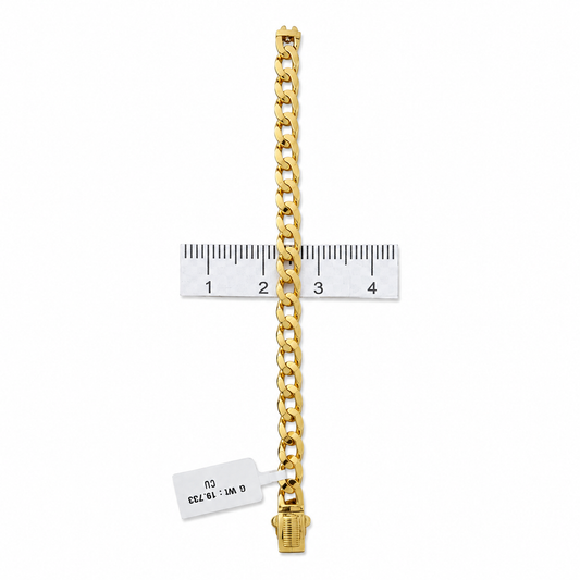 Cuban Link Chain Bracelet With Lobster Clasp 6Mm Wide 8 Inch Length - One