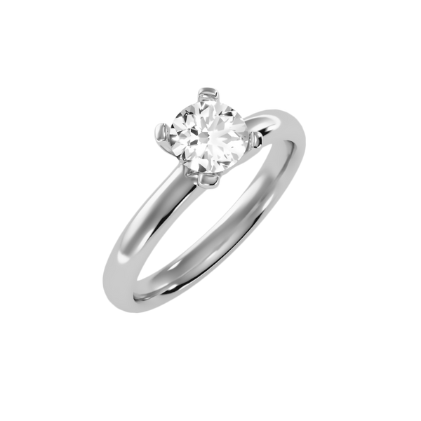 2 Ct Round Moissanite Four Prong Solitaire Ring – 925 Sterling Silver Engagement Ring