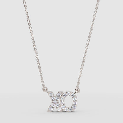 Xo Hugs And Kisses Pav Crystal Pendant Necklace - One