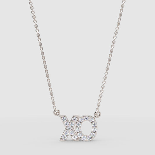 Xo Hugs And Kisses Pav Crystal Pendant Necklace - One
