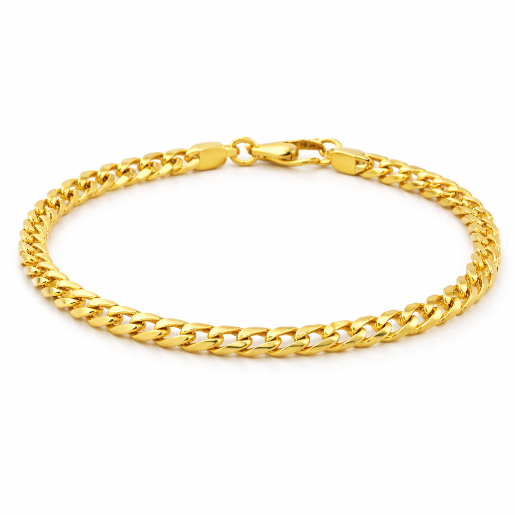 Cuban Link Chain Bracelet With S Hook - Three