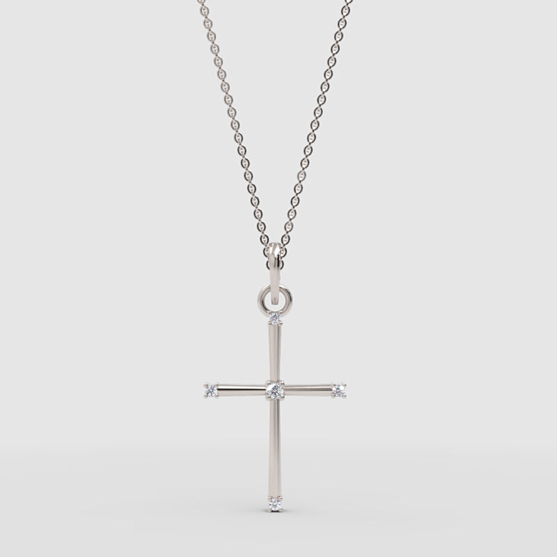 Diamond Accent Cross Pendant Necklace - One