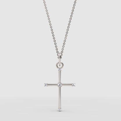 Diamond Accent Cross Pendant Necklace - One