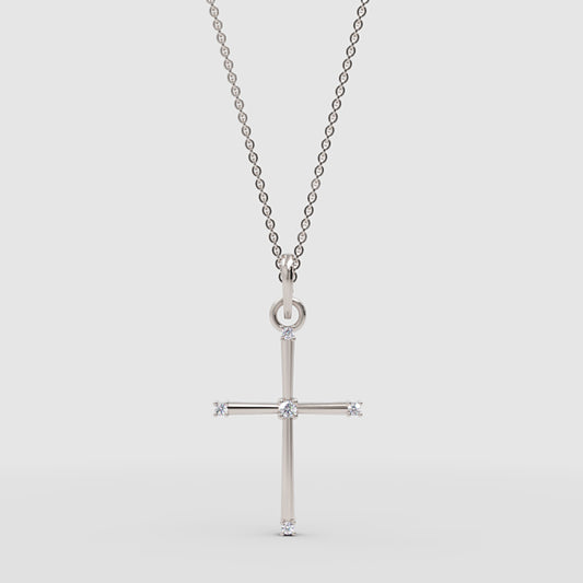 Diamond Accent Cross Pendant Necklace - One