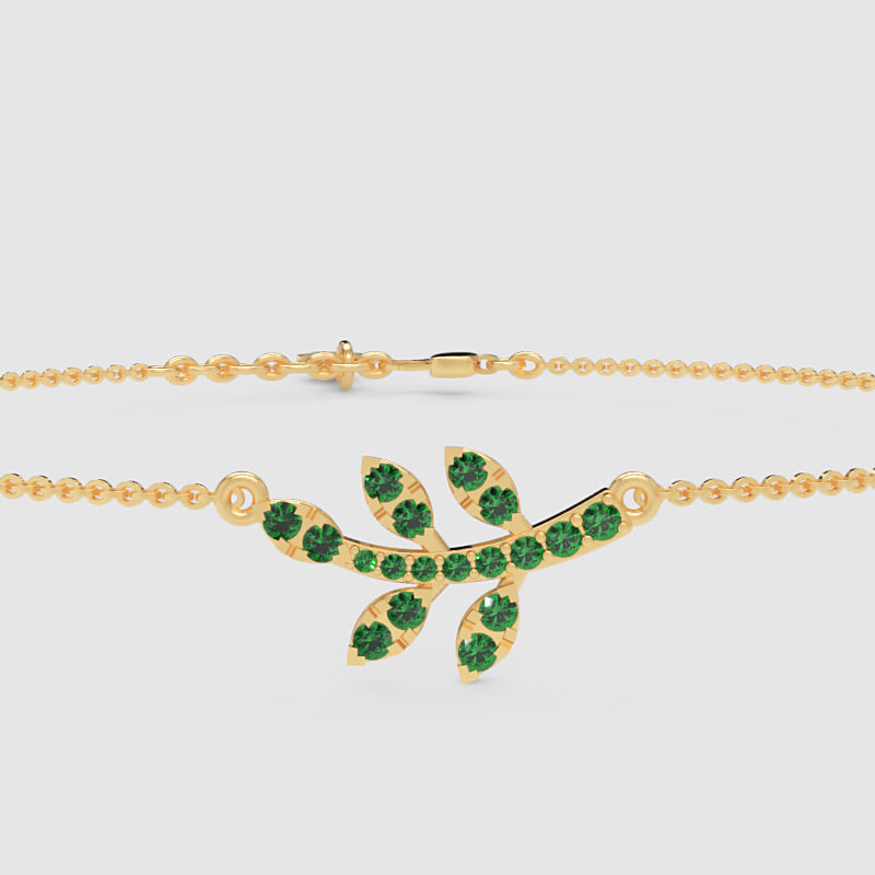 Emerald Dragonfly Pendant Necklace With Chain Bracelet - Four